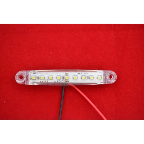 Бял LED габарит за всички товарни автомобили, 24V