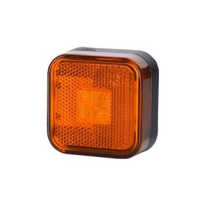 LED габарит квадрат 12-24V с 4 SMD диода, 12-24V - жълт LD097-1.jpg