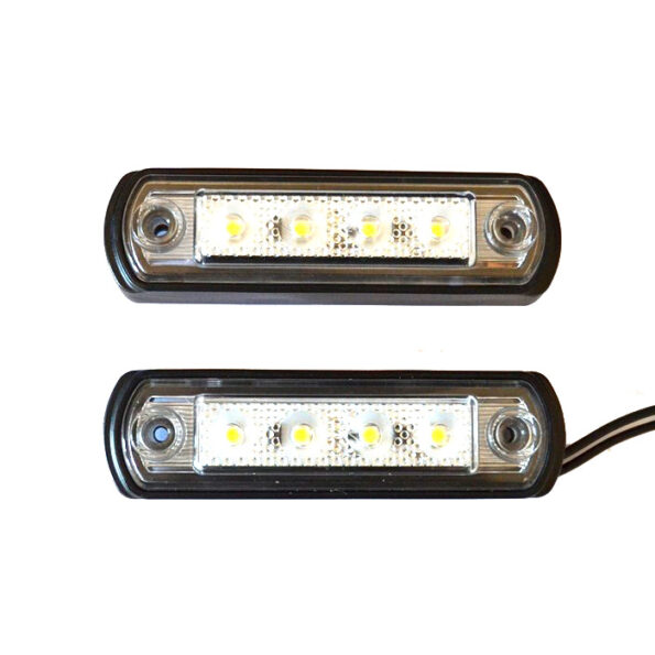 LED габарит за ролбар бял, 12-24V