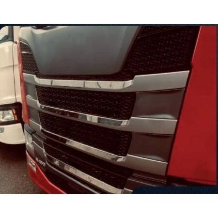 Щамповани декоративни лайсни за предна решетка за Scania S/R