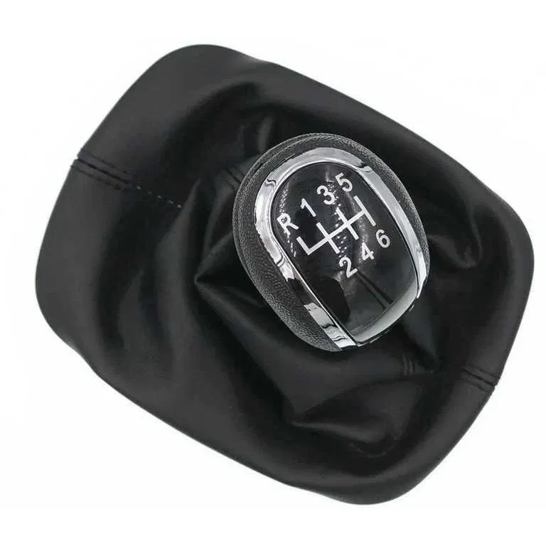 Сива топка за скоростен лост с маншон и основа за VW GOLF 5 - 5/6 скорости