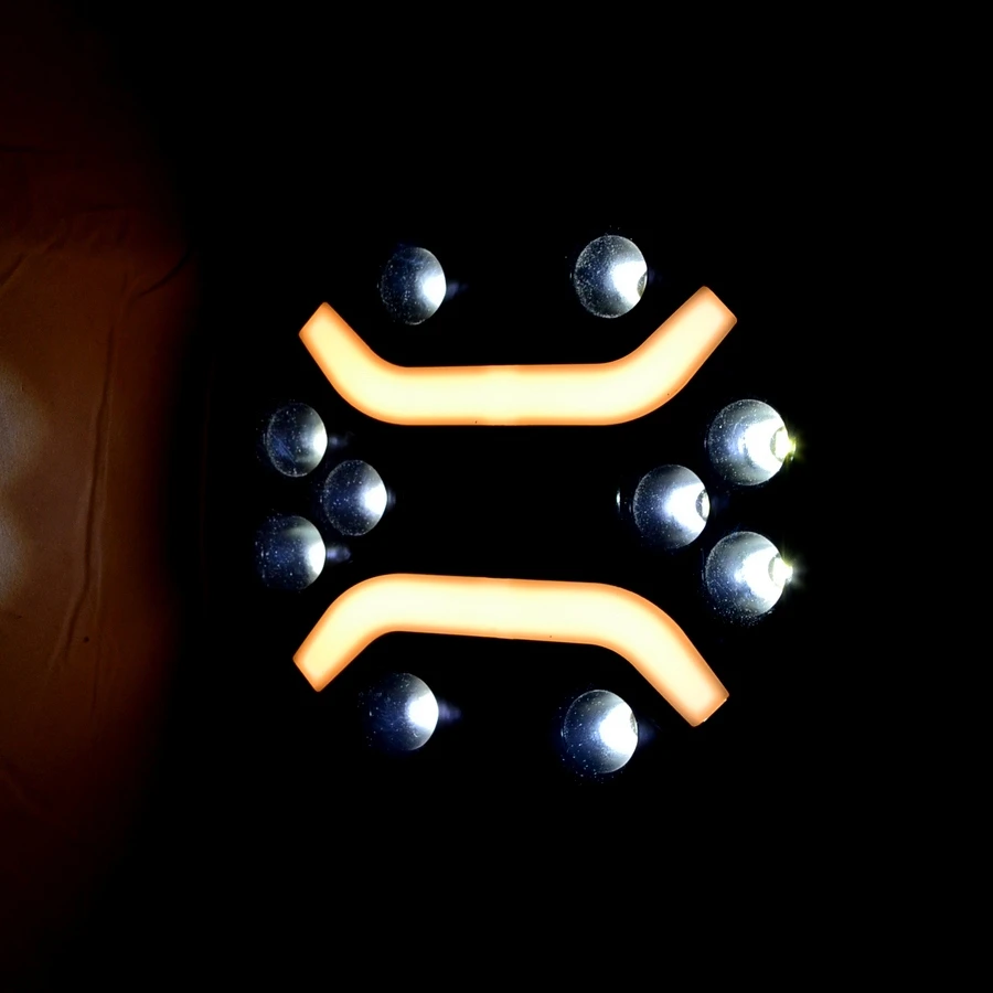 Кръгла- Комбо -Халоге, NEON светлина, 10 диода