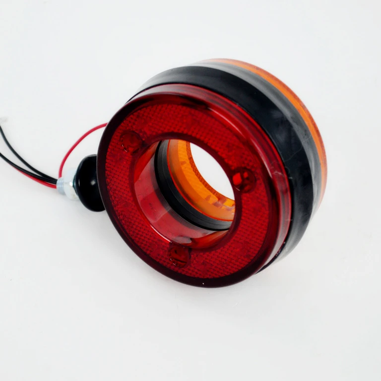 LED габарит за огледало 12/24V – червено-жълто, тип „обеца“