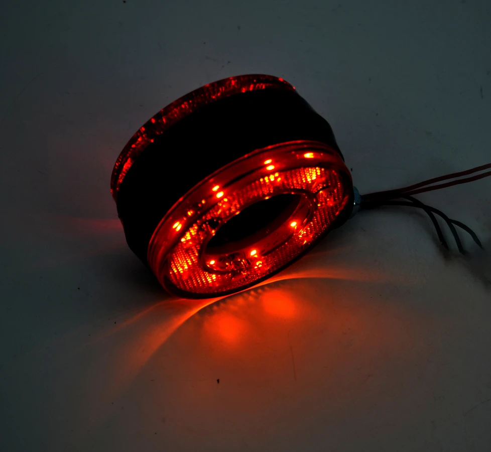 LED габарит за огледало 12/24V – червено-жълто, тип „обеца“