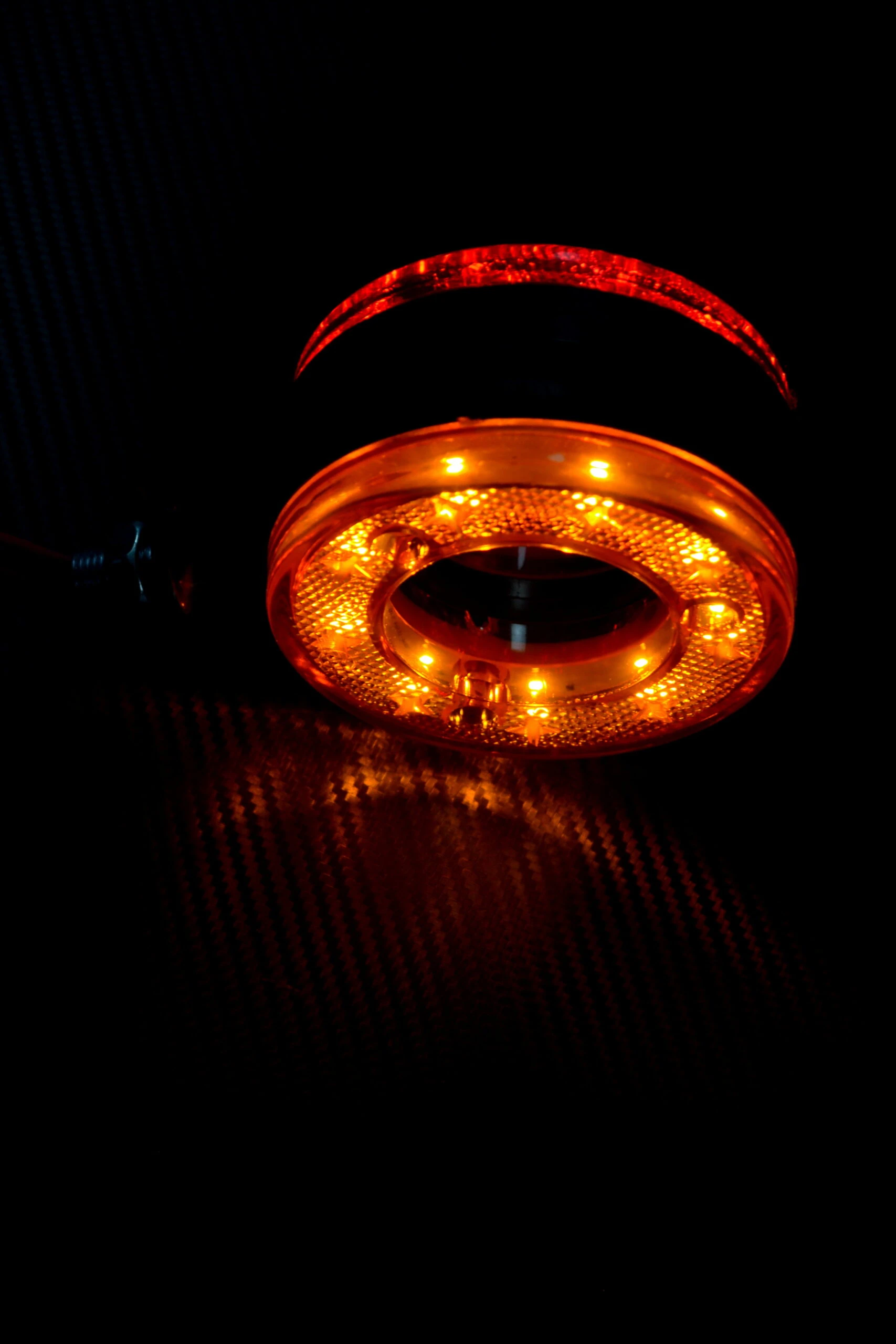 LED габарит за огледало 12/24V – червено-жълто, тип „обеца“