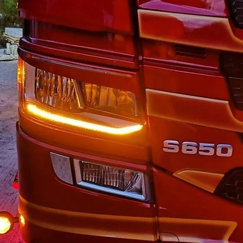 LED бяла/оранжева габаритна светлина за Scania R/S NextGen, 2017+