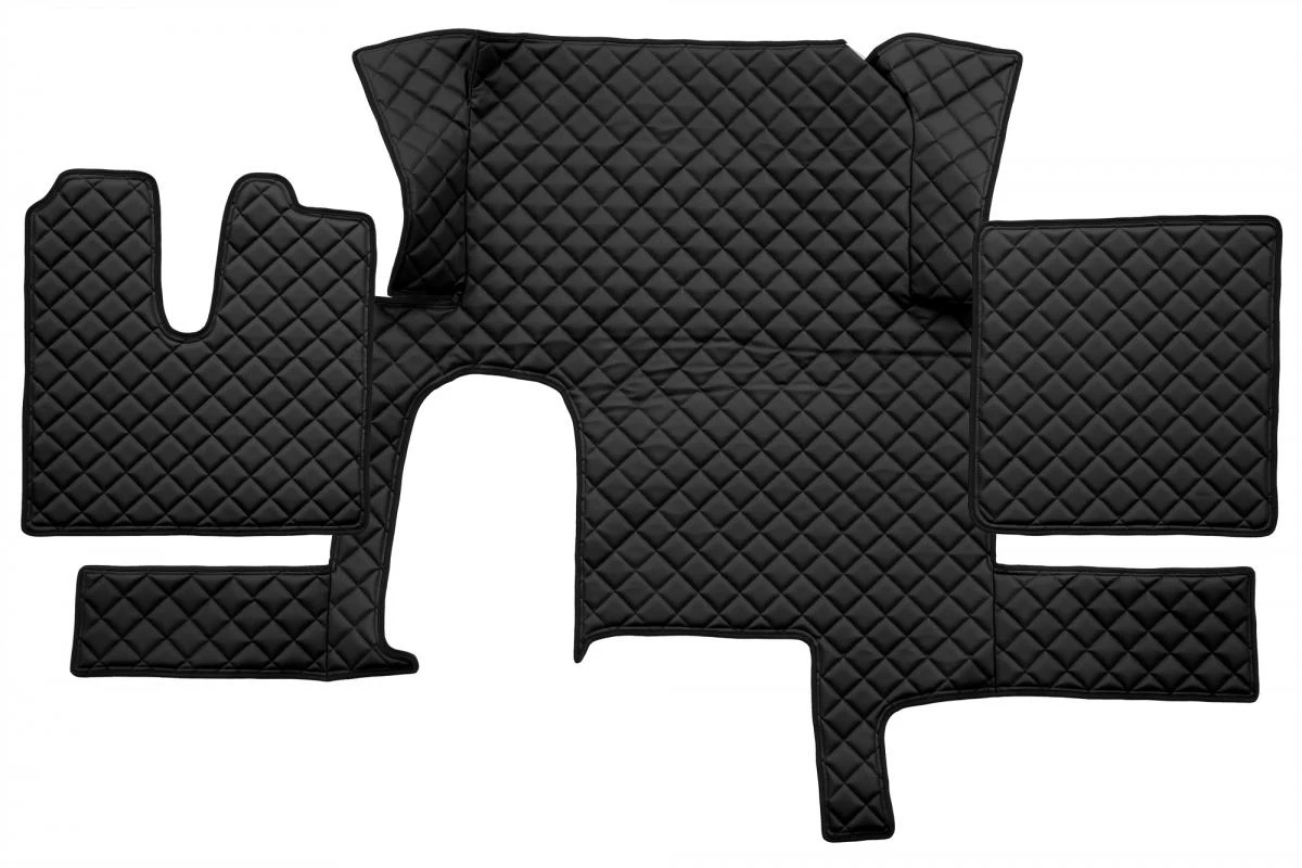 Черни кожени стелки за MAN TGX, автомат с едно чекмедже, до 2018