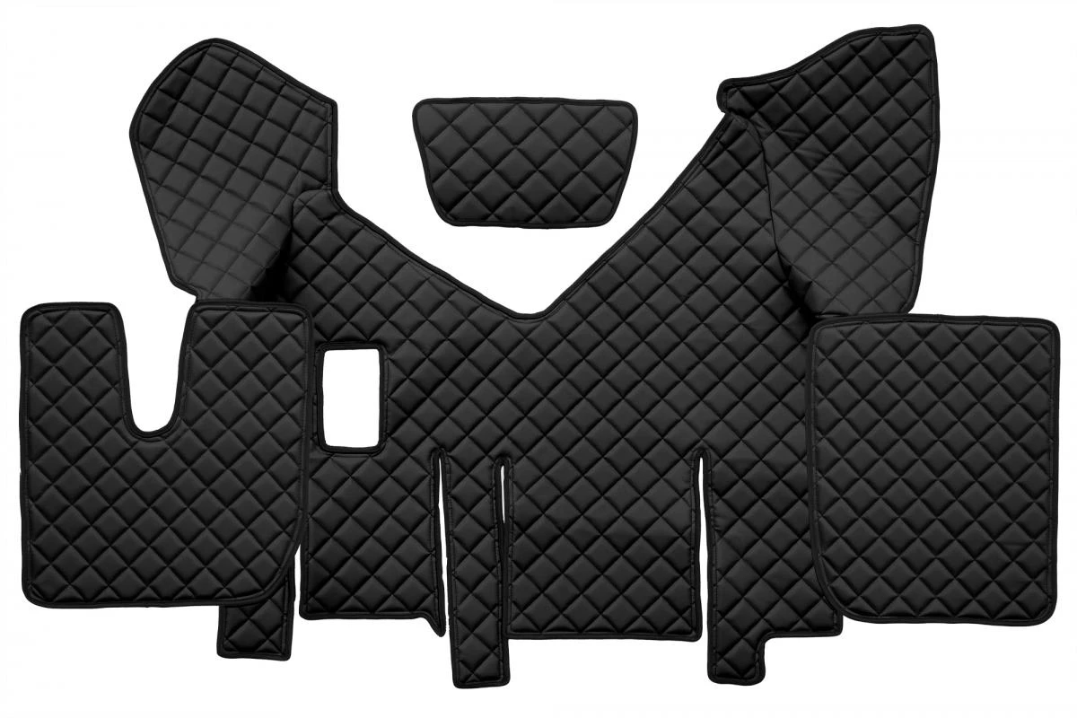 Кожени стелки за IVECO STRALIS XP с хладилник 2013+, с ръчни скорости - ЧЕРНИ