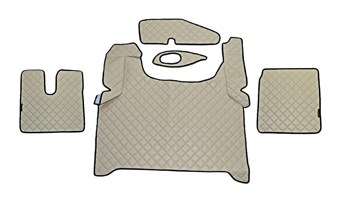 БЕЖОВИ- кожени -стелки за MAN TGX 2020+, антихлъзгаща кожа