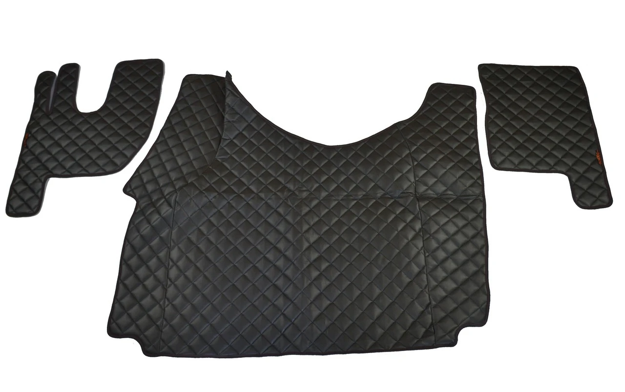 Черни кожени стелки за Renault Gama T Тунел, Anti-slip