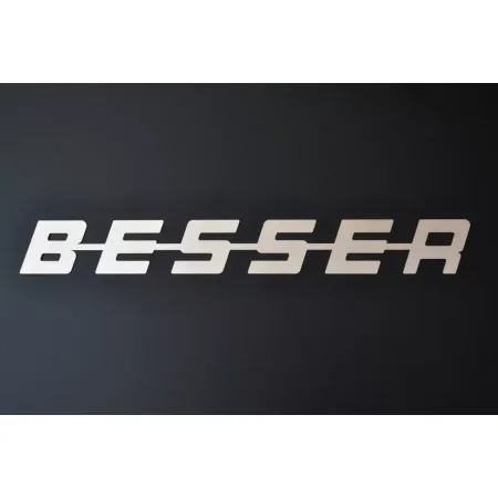 Декоративен надпис BESSER 54см, огледална неръждавейка