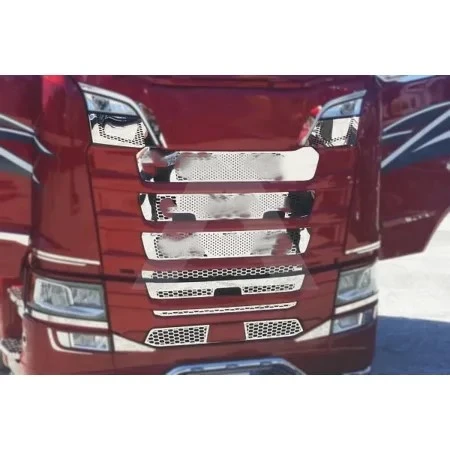 Декорация за предна решетка с малък халоген за Scania S – комплект