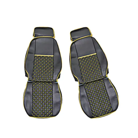 Калъфи за седалки за Iveco Eurotech, 2003-2006, черни с жълт шев