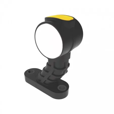 Дясно тройно косо LED NEON рогче, кръгли стъкла Ч/Б/Ж - 12/24V