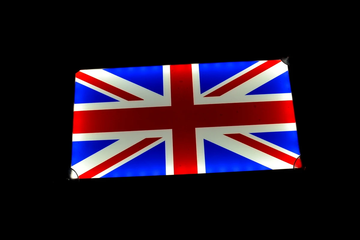 3D табела,флаг England,бяло/червено,12V