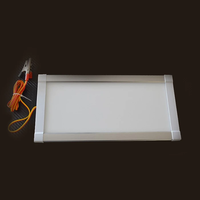 LED  плафон, студена бяла светлина, 25 х 6 см, 12/24V, с бутон за вкл/изкл.