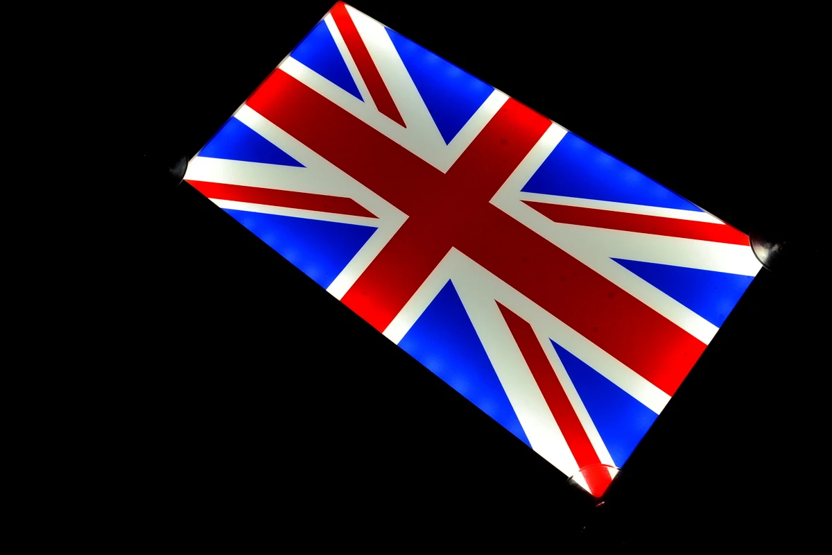3D табела,флаг England,бяло/червено,12V