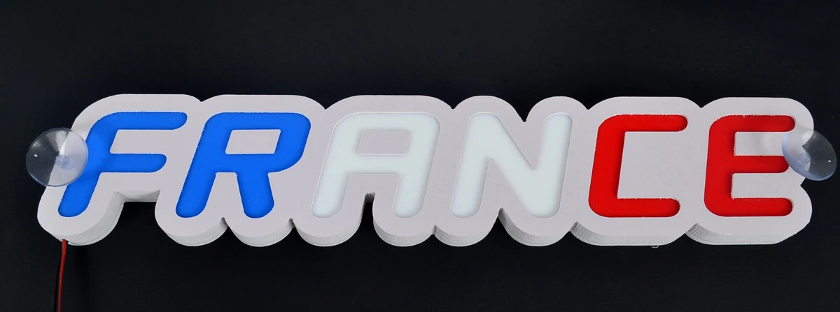 3D- Светеща- табела- FRANCE, 46x9x3 см
