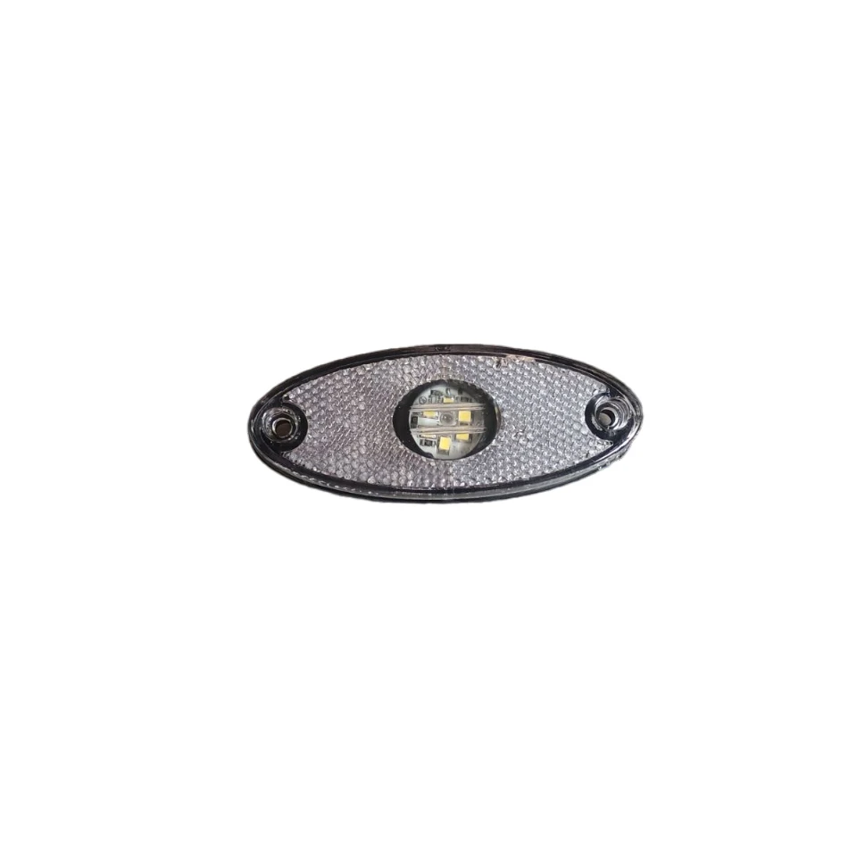 Овален LED габарит, Бяла неонова светлина, 12V