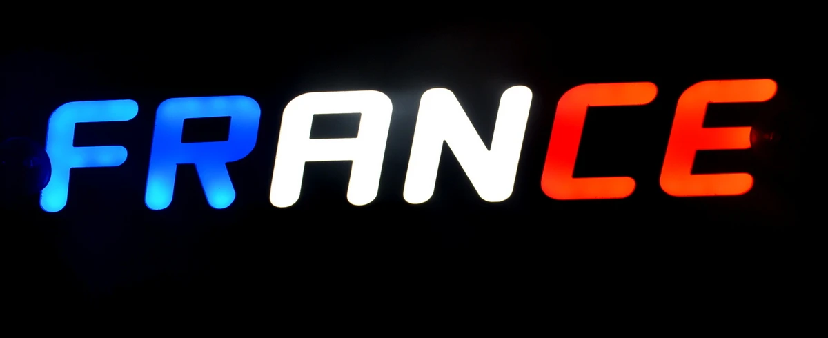 3D- Светеща- табела- FRANCE, 46x9x3 см