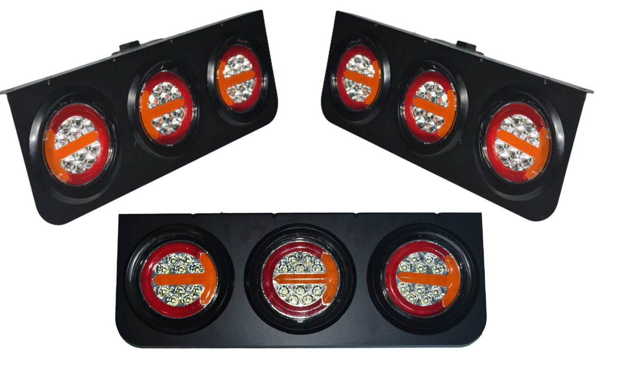 LED стоп с 3 кръгли хамбургера,неон,44cm.1БР.