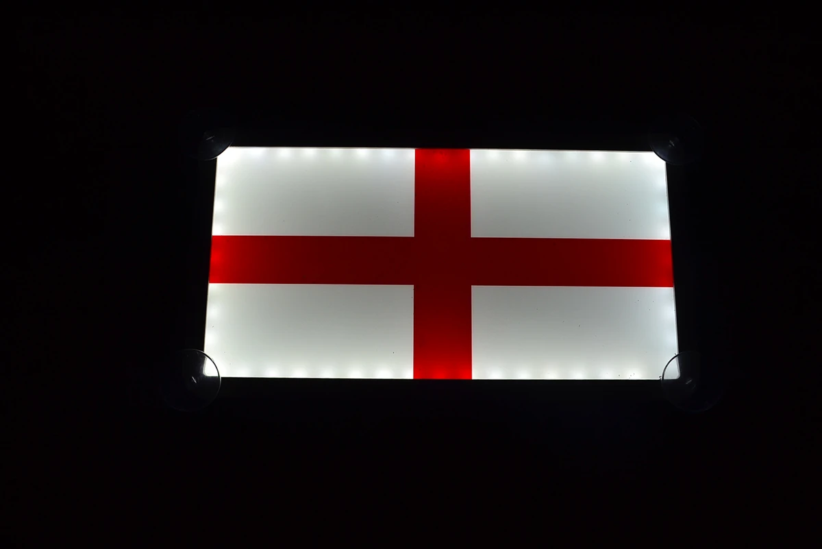 3D табела,флаг UK, бяло,синьо,червено,12V