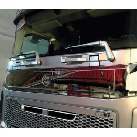 Декорация неръждавейка, над решетка - за Volvo FH5, 2021+