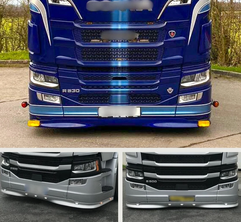 Пластмасовa- добавка- под предна броня за Scania S/R…