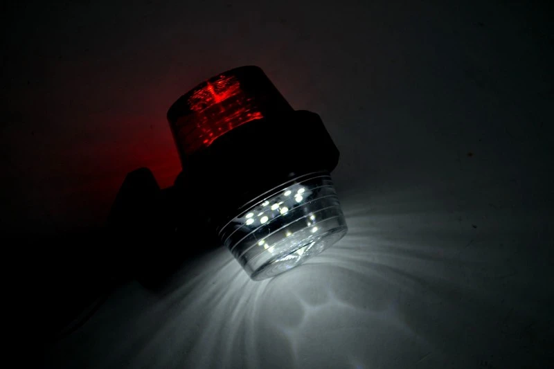 Maxi -габарит-късо- LED- рогче, червено/бяло, 12/24V