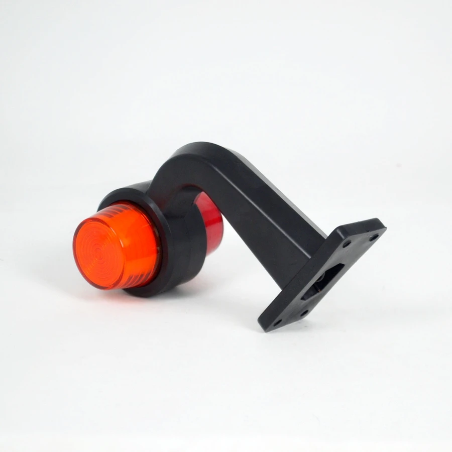 Maxi габарит, криво LED рогче НЕОН светлина, червено/жълто, 12/24V