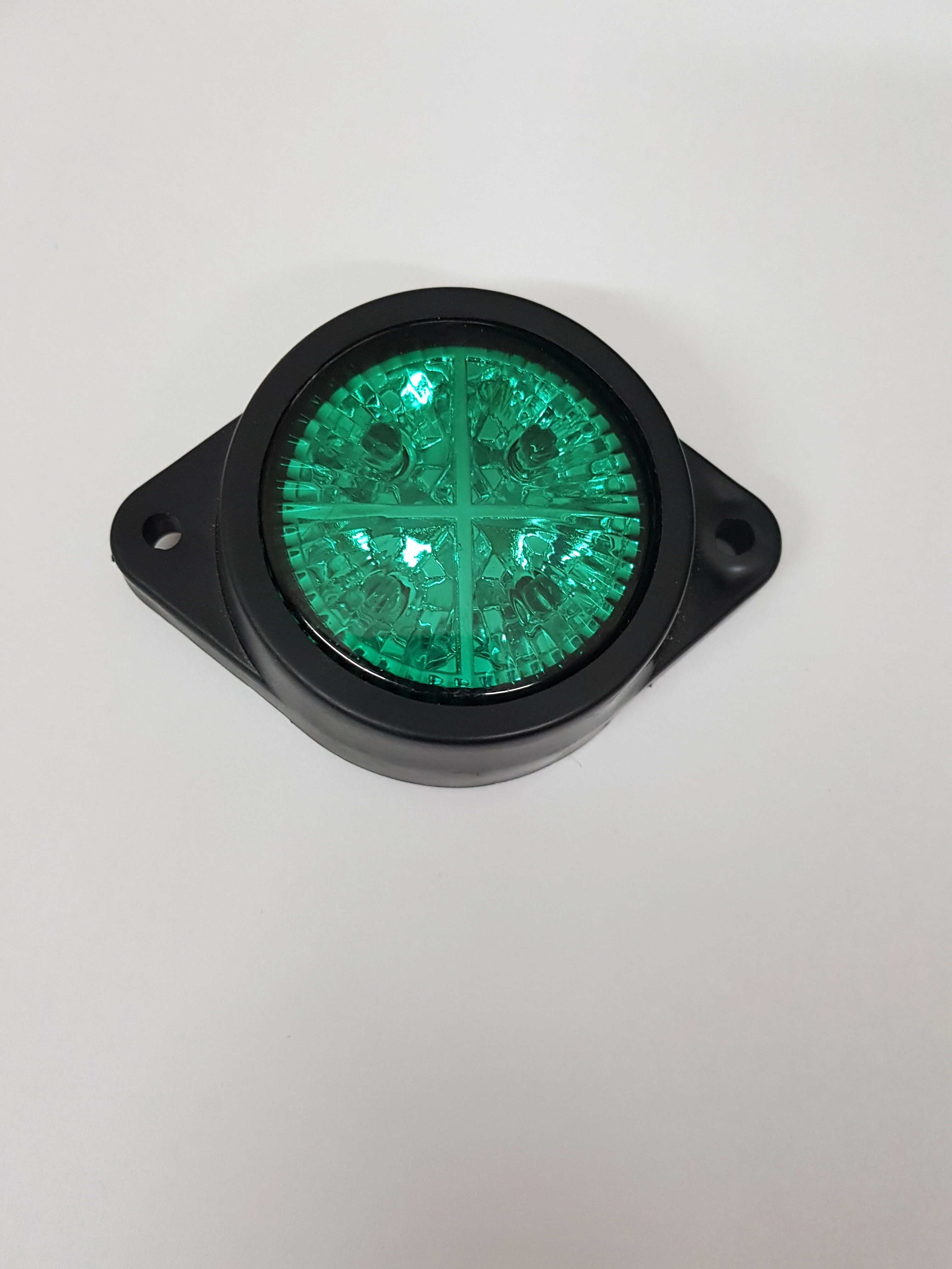 LED габарит, зелен кръгъл, 24V