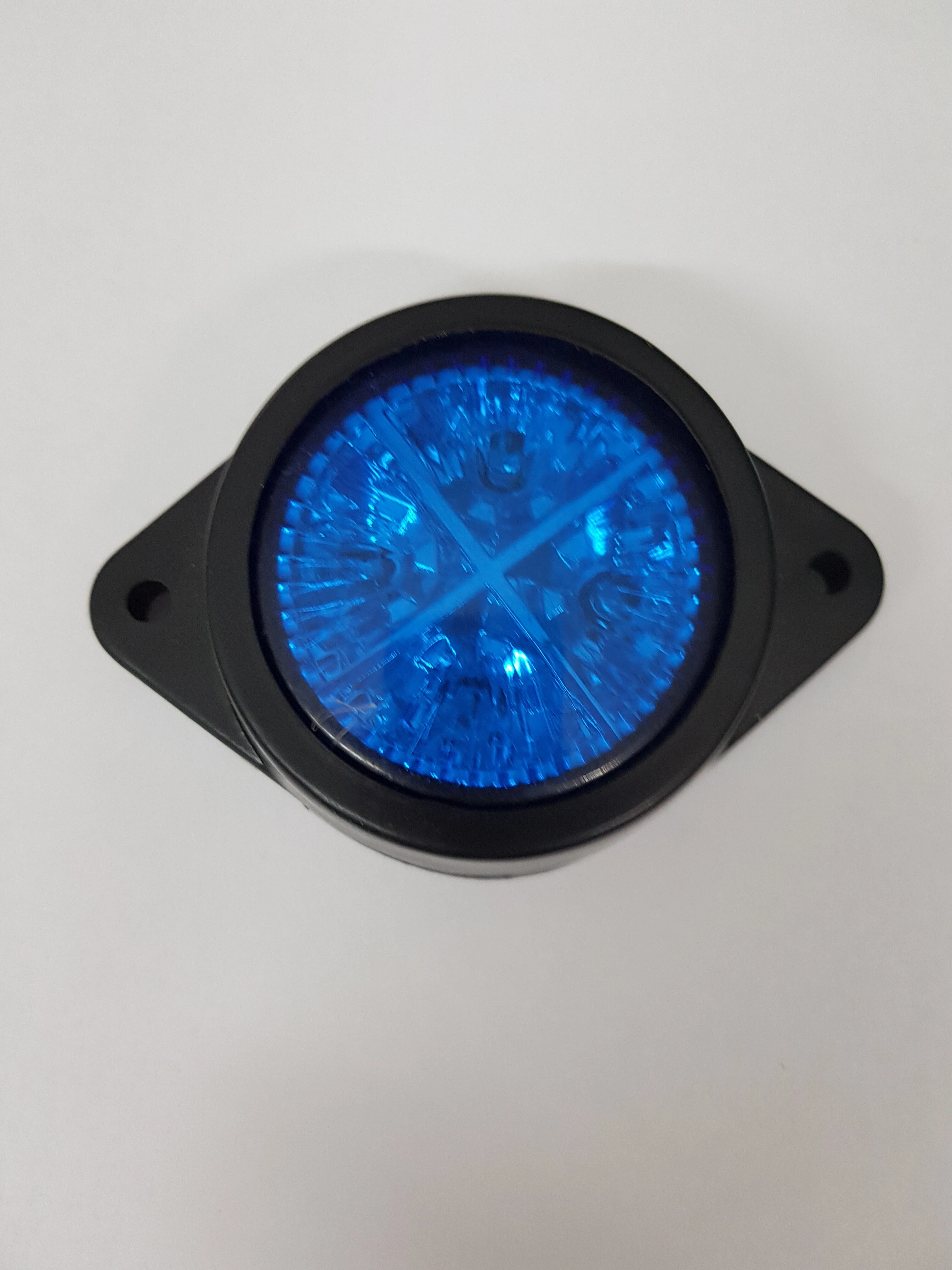 LED габарит, син кръгъл, 24V