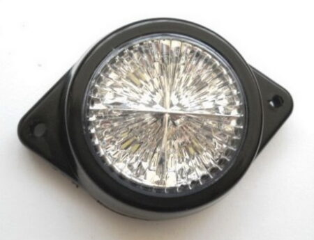 БЯЛ кръгъл LED габарит с 4 диода, 24V