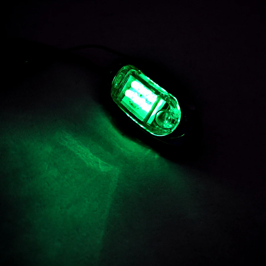 Овален- LED- габарит-БЯЛ СЪС ЗЕЛЕНА СВЕТЛИНА, 24V