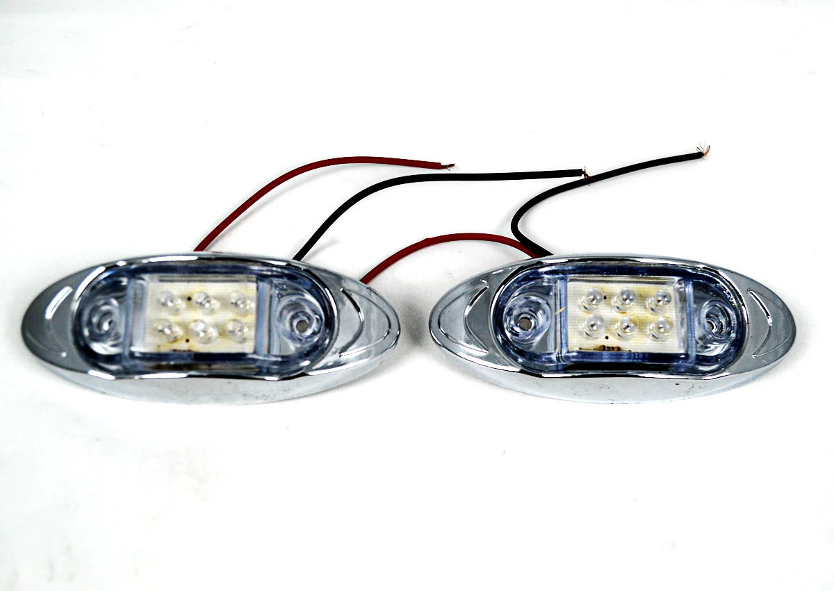 Овален -LED -габарит- БЯЛ С ЧЕРВЕНА СВЕТЛИНА, 24V