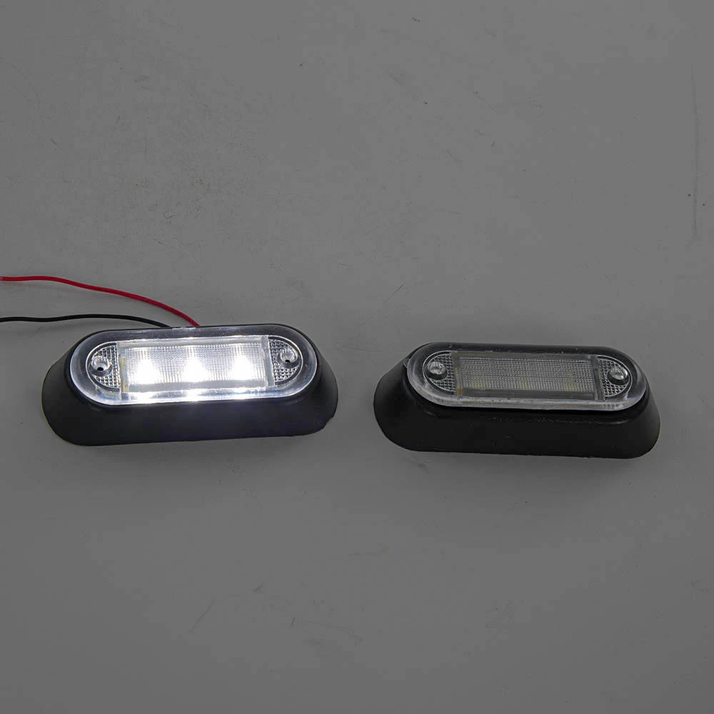 Бял LED габарит с 3 диода, 12/24V Бял- LED- габарит- с- 3- диода 12/24V