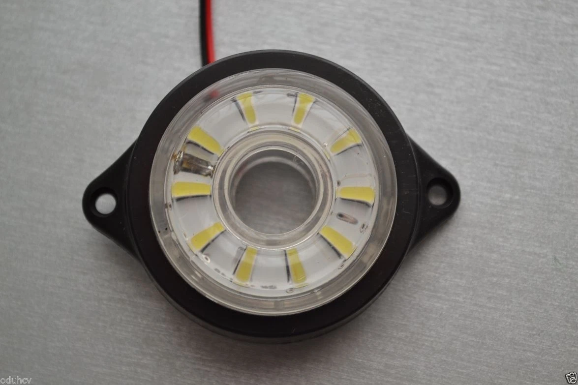 Кръгъл LED габарит, бягаща светлина - БЯЛ 24V Кръгъл- LED -габарит- ,бягаща светлина – БЯЛ 24V – ТАРГА БГ