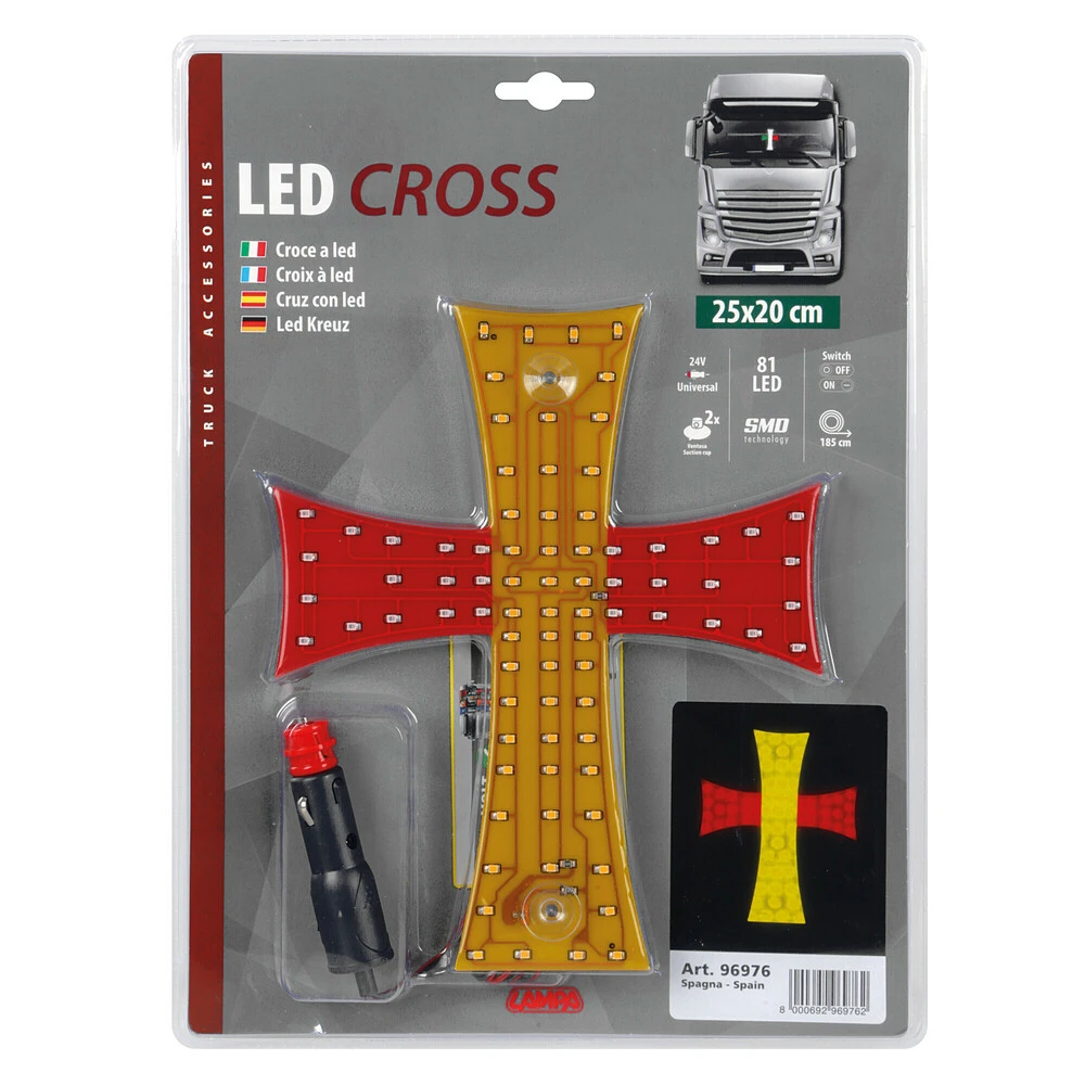 LED Кръст Румъния/Romania, 24V, 81 Диода