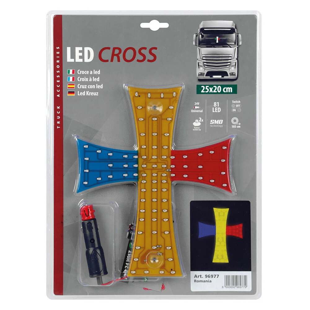 LED Кръст Румъния/Romania, 24V, 81 Диода