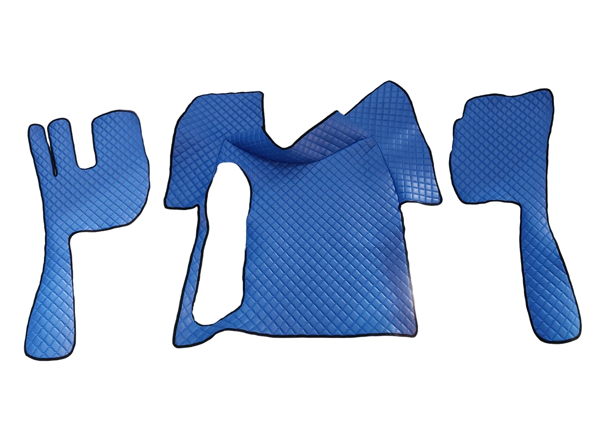 Сини кожени стелки за VOLVO FH12/16 2002-2012, ръчни скорости