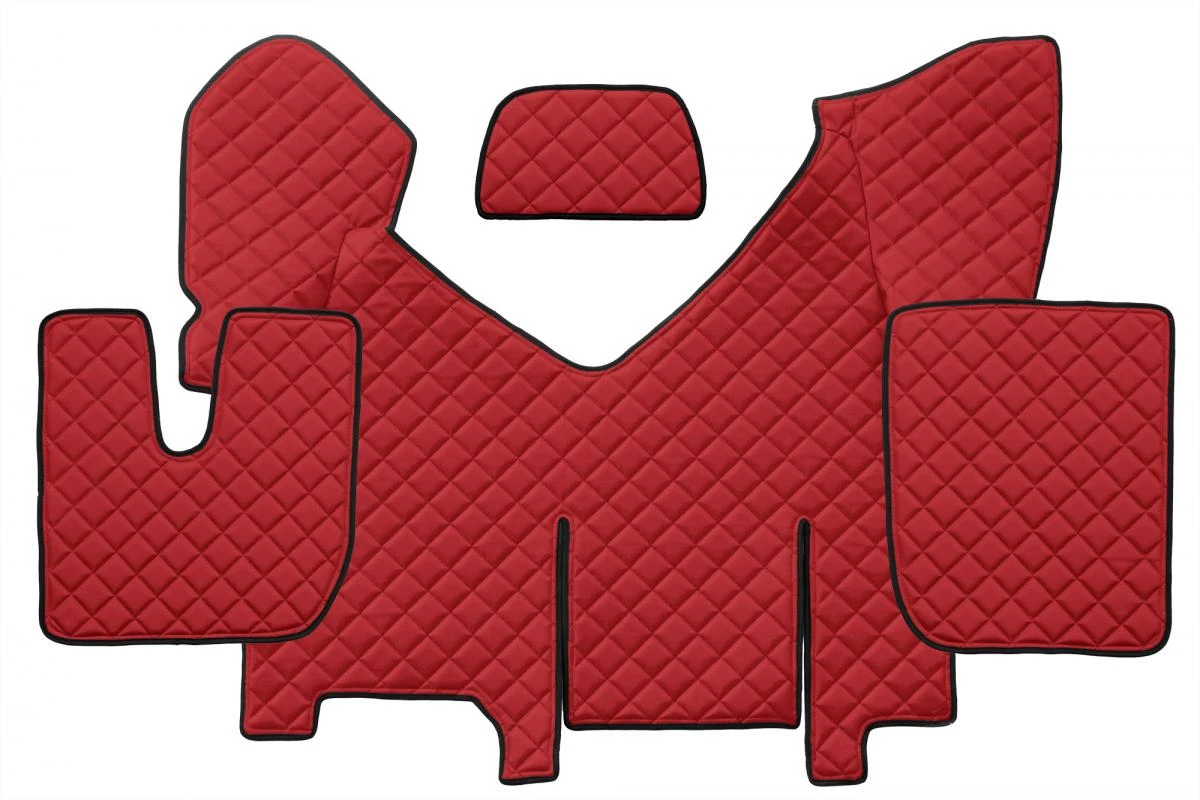 Кожени стелки за IVECO STRALIS HI-WAY AUTOMAT с хладилник (prod 1.2013-),червени