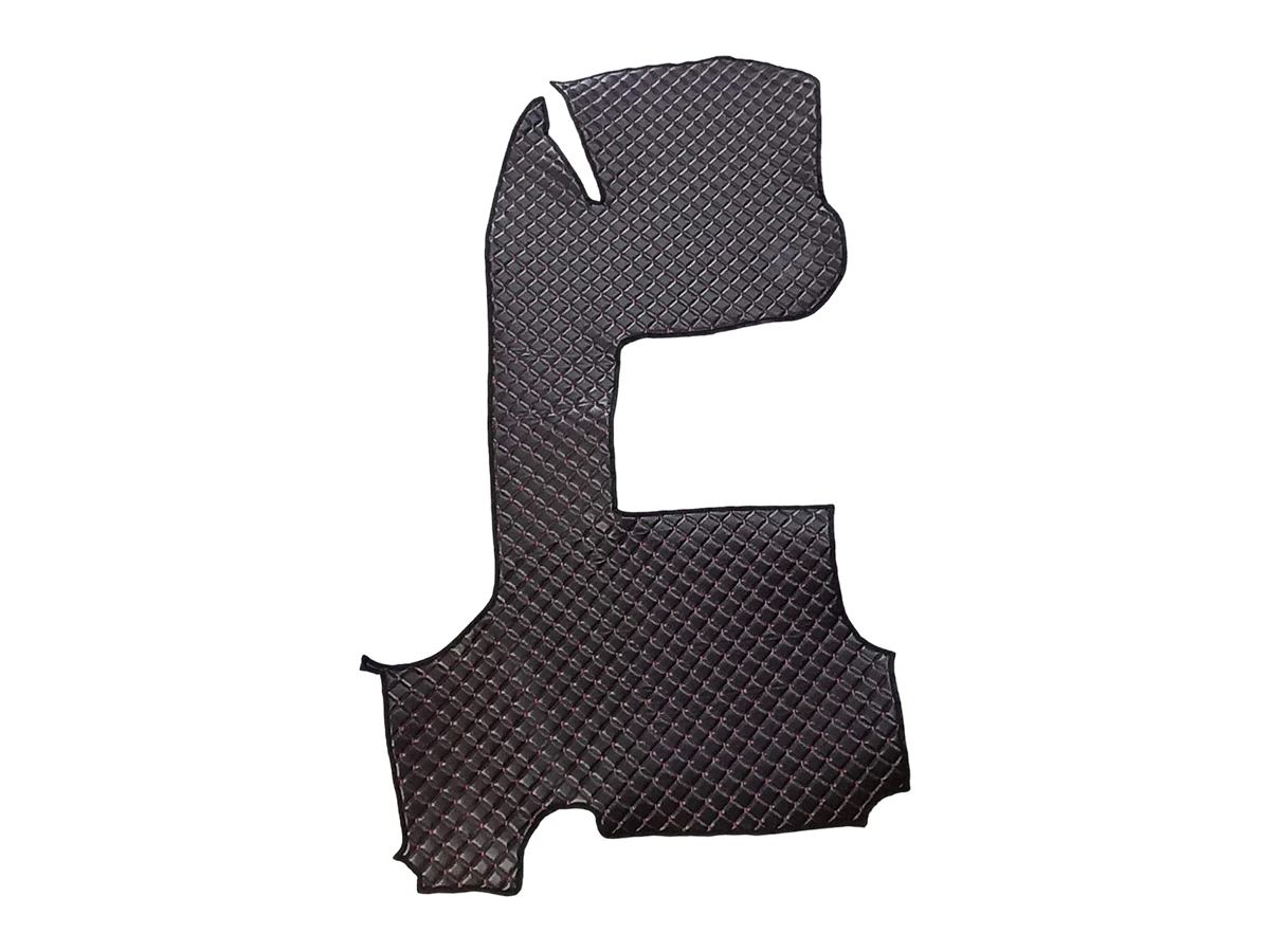 Кожени стелки за Комбиниран багер hidromek alpha.2023 - Черен с червен шев и червено окрайчване, автоматик