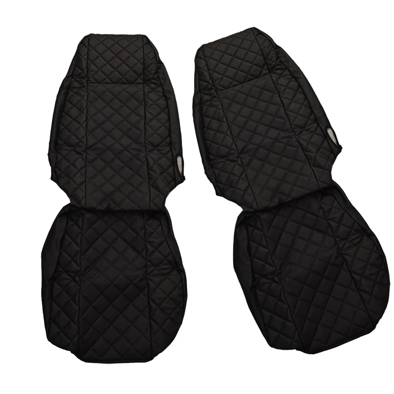 К-т кожени калъфи за седалкa за Renault Premium.Черно