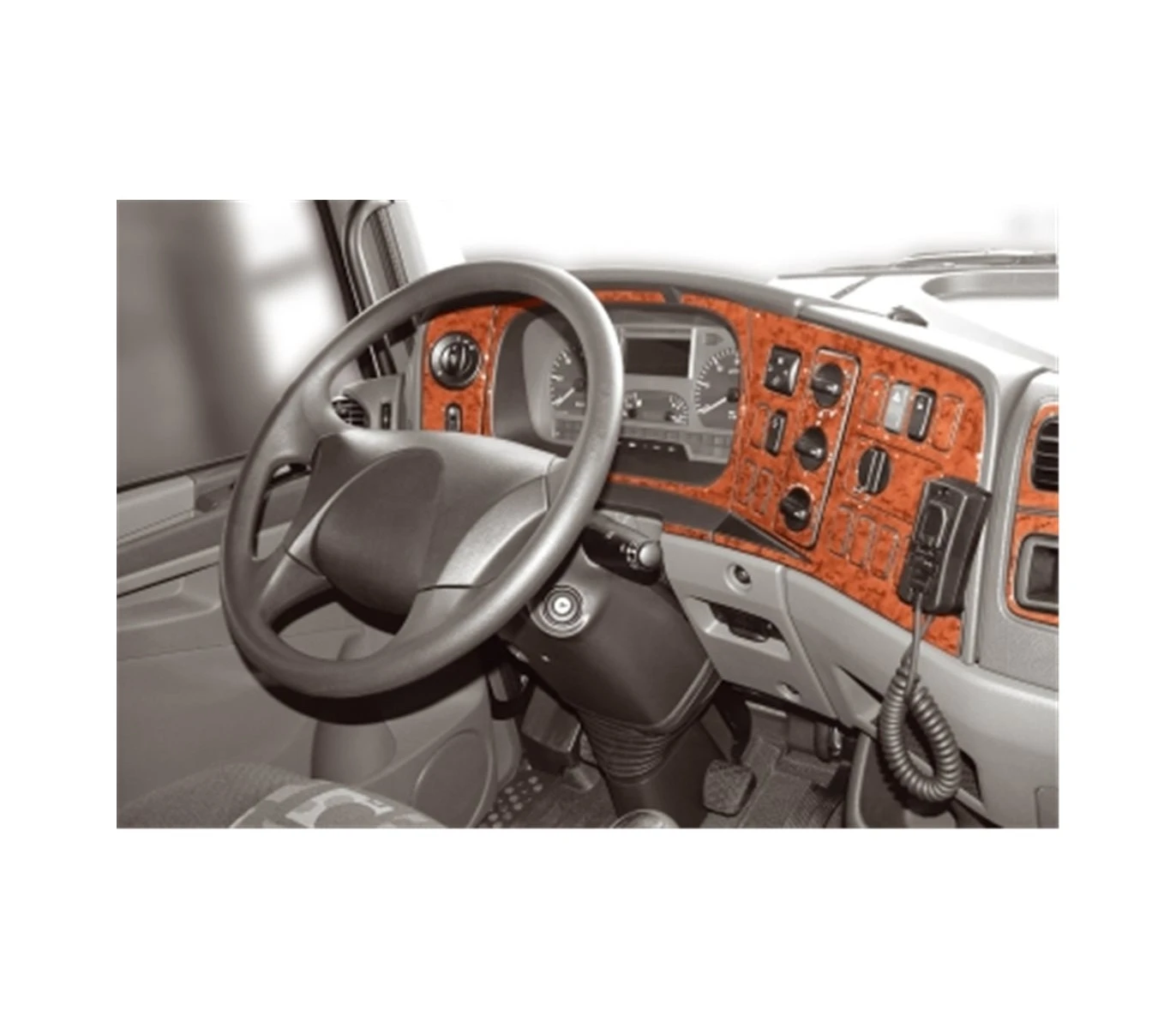 Силиконов стикер Махагон за Mercedes Atego/Axor 2004+, 34 части Силиконов стикер Махагон за Mercedes Atego/Axor 2004+,34 части