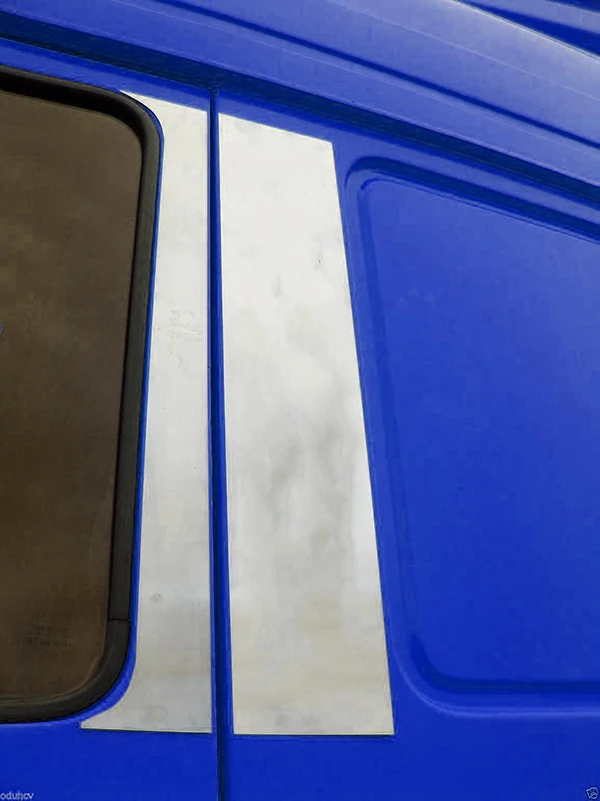 К-т от 4 части декорация за колоните на вратите за DAF XF106, хром-никел, огледална неръждавейка