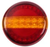 Кръгъл- LED- стоп – с -динамичен мигач, 10-30V, ЧЕРВЕНО-ЖЪЛТО,е-маркиран