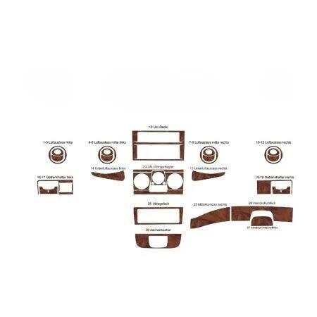 Силиконов стикер Махагон за IVECO DAILY 2007-2015, 29 части pes322-450×450-1