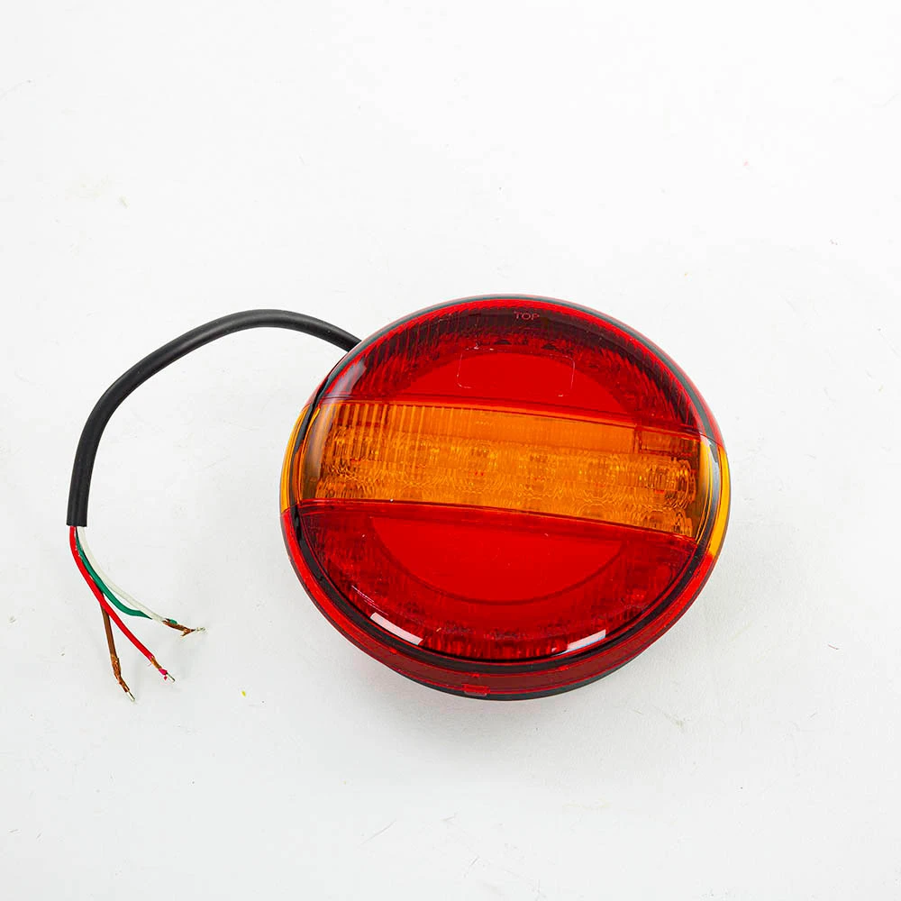 Кръгъл LED стоп с динамичен мигач, 10-30V, червено-жълто, е-маркиран Кръгъл- LED- стоп – с -динамичен мигач, 10-30V, ЧЕРВЕНО-ЖЪЛТО,е-маркиран