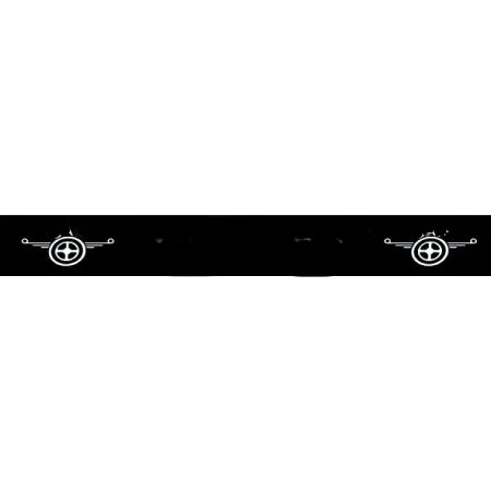 Дълъг черен калобран за DAF, 35х240см. - с лого