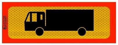 Алуминиева табела за камион с две оси, 3M, 50 x 20cm.